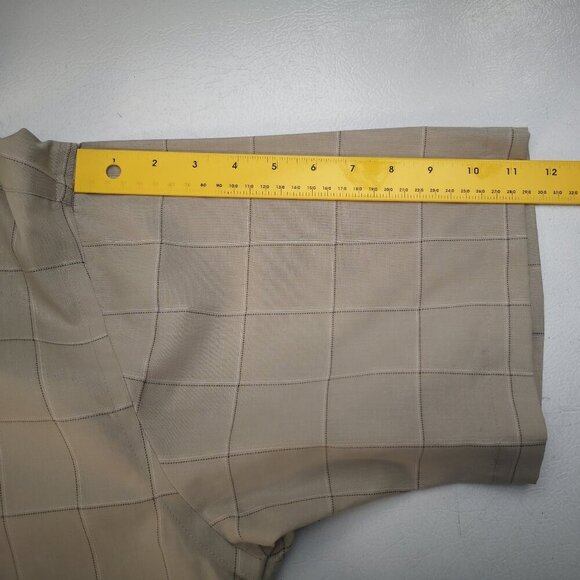 NWT Van Heusen Men's Size XXL Wrinkle Free Beige Plaid Button Front Shirt - Picture 9 of 10